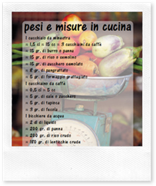 pesi e misure in cucina, clicca per scaricare il planning