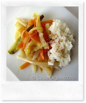 Ricette veloci: Verdure piccanti e riso al vapore (Vegan)