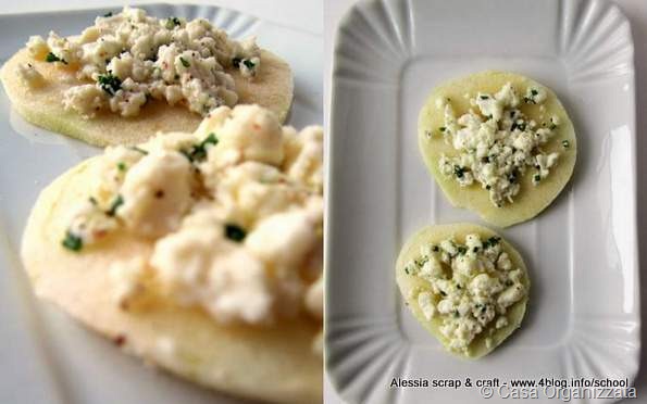 Menu di Natale: tartine di mela Granny con formaggio Chèvre