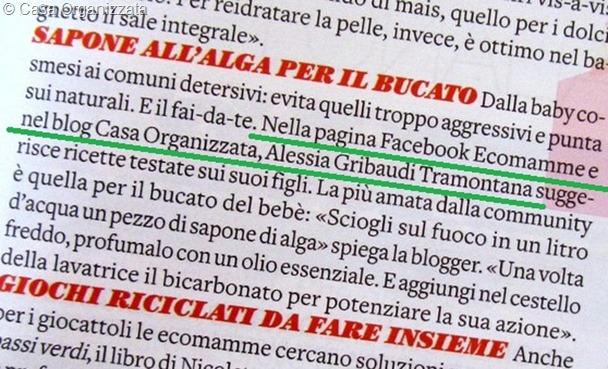 Casa Organizzata ed Ecomamme su Donna Moderna