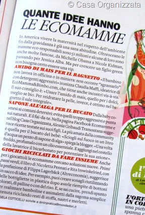 Casa Organizzata ed Ecomamme su Donna Moderna