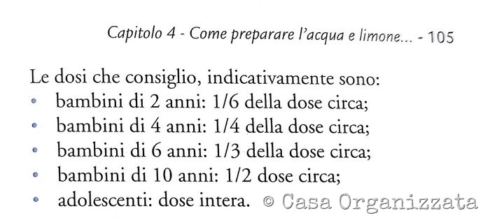 curarsi con acqua e limone - le dosi per bambini e ragazzi