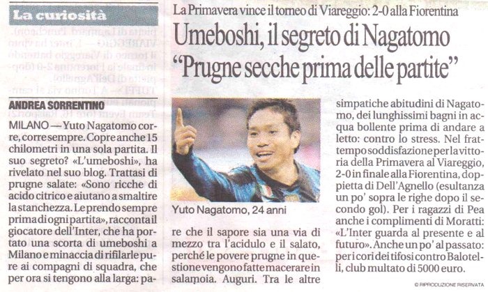 le prugne umeboshi per gli sportivi