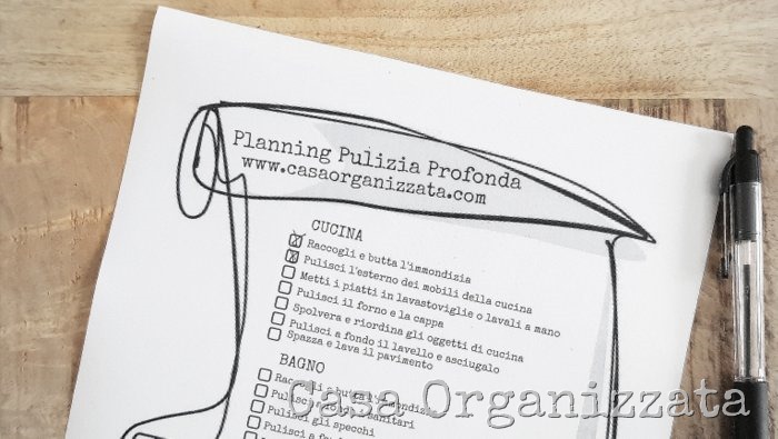 Come fare la pulizia completa e profonda di casa suggerimenti e planning da scaricare