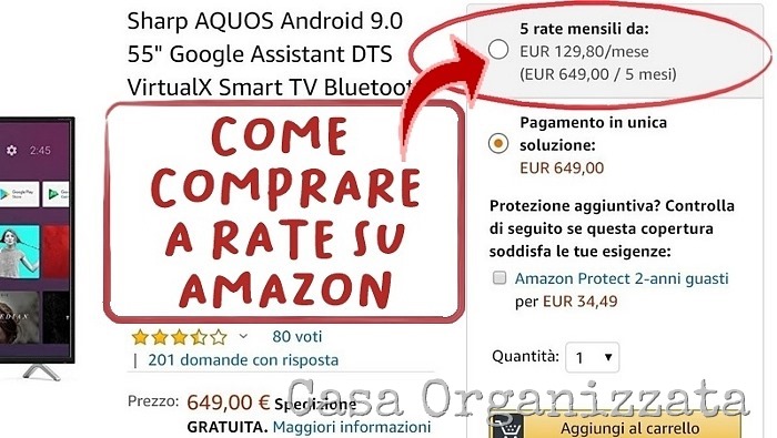 come comprare a rate su Amazon, occhio alle condizioni