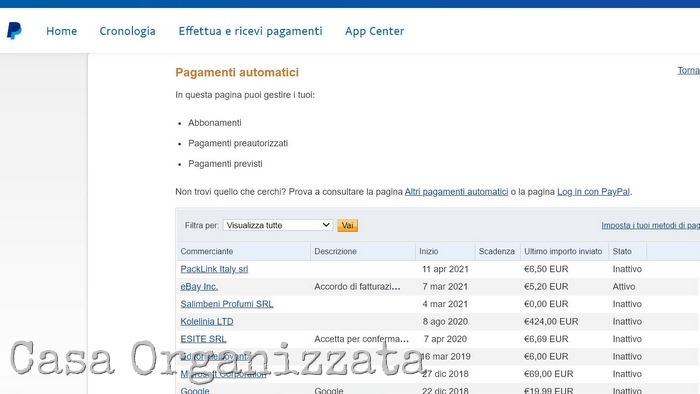 Come disattivare i pagamenti automatici in paypal