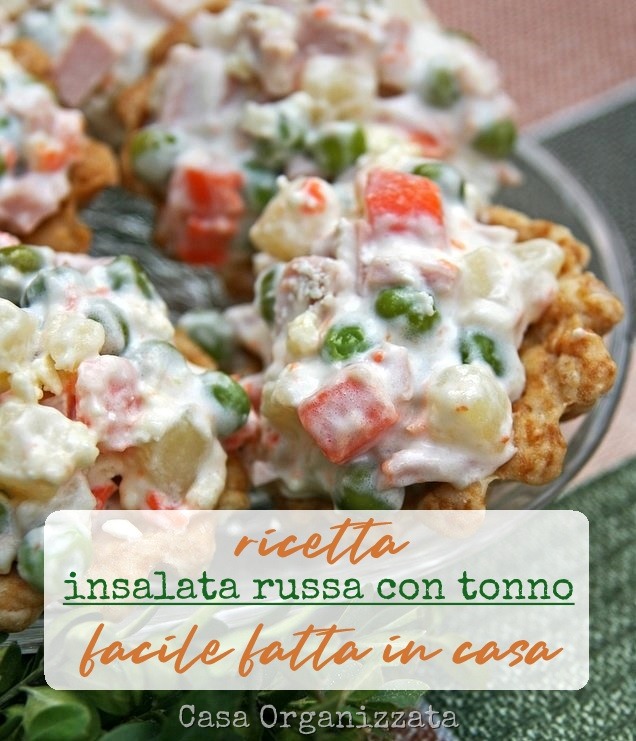 Ricette facili insalata russa con il tonno fatta in casa