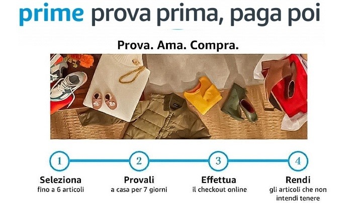 Amazon Prime Prova prima, paga poi prova i capi invernali pagandoli dopo