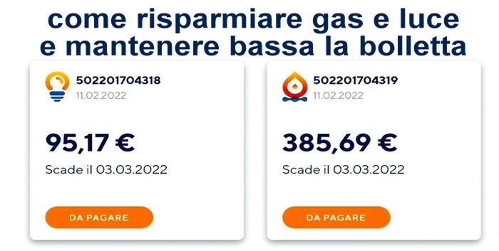 Risparmiare gas e luce tenendo bassa la bolletta